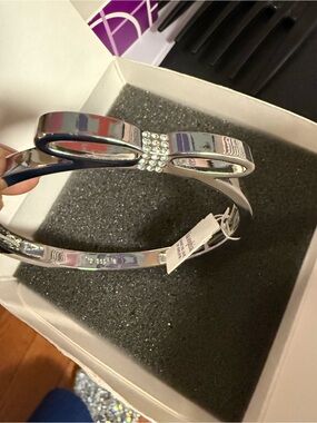 Silver Bow Crystal Accent bracelet women’s Accessories Lia Sophia